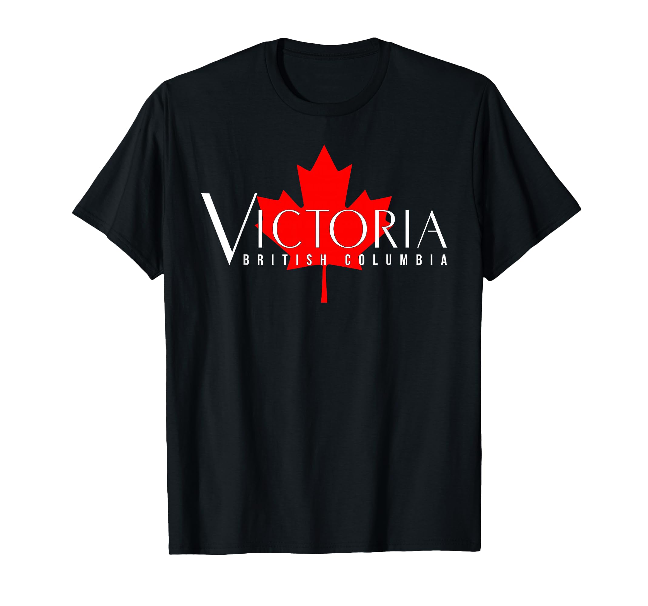 Victoria Bc Canada Maple Leaf T-Shirt - Novelty Apparel for Adults - T-Shirt, Sweatshirt, Hoodie