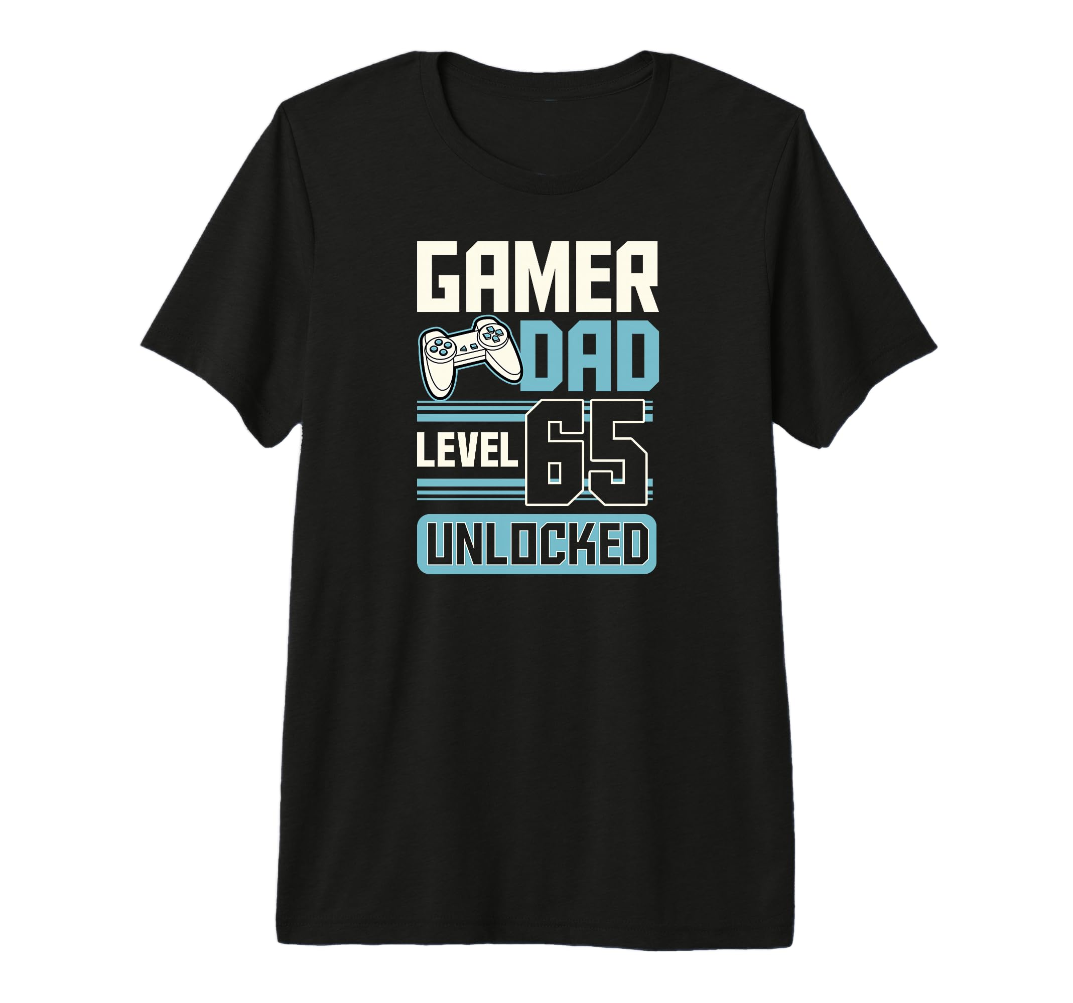Mens Gamer Dad Level 65 Unlocked 65Th T-Shirt - Unique Graphic for Adults - T-Shirt, Sweatshirt, Hoodie