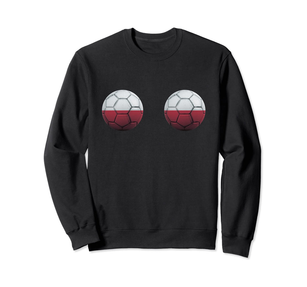 Poland Soccer Polish Flag Boobs Sweatshirt - Unique Graphic for Adults - T-Shirt, Sweatshirt, Hoodie