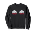 Poland Soccer Polish Flag Boobs Sweatshirt - Unique Graphic for Adults - T-Shirt, Sweatshirt, Hoodie
