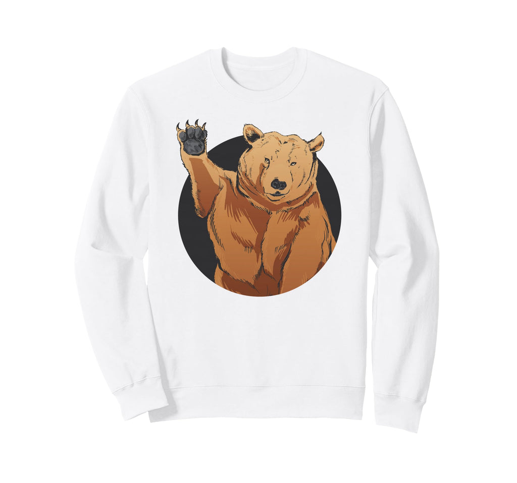 Brown Bears Head Bear Motif Bear Sweatshirt - Novelty Apparel for Adults - T-Shirt, Sweatshirt, Hoodie
