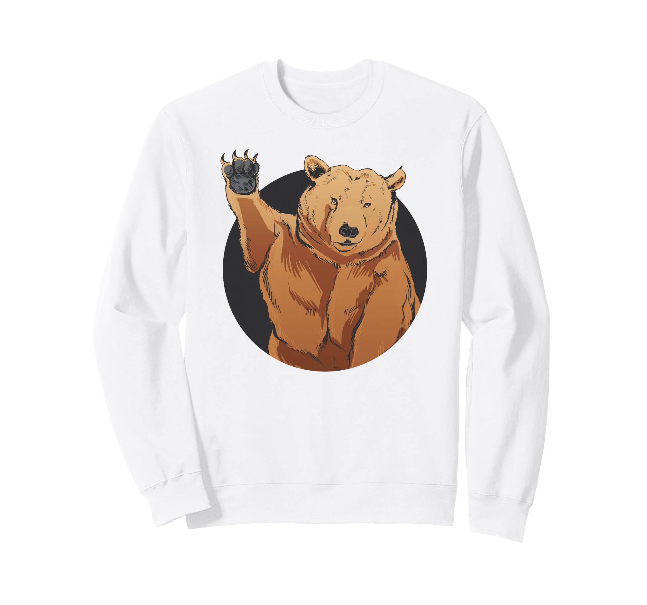 Brown Bears Head Bear Motif Bear Sweatshirt - Novelty Apparel for Adults - T-Shirt, Sweatshirt, Hoodie