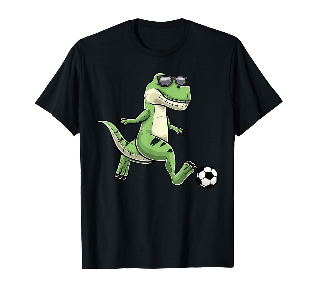 T Rex Playing Soccer Dinosaur Soccer T-Shirt - Streetwear Style for Adults - T-Shirt, Sweatshirt, Hoodie