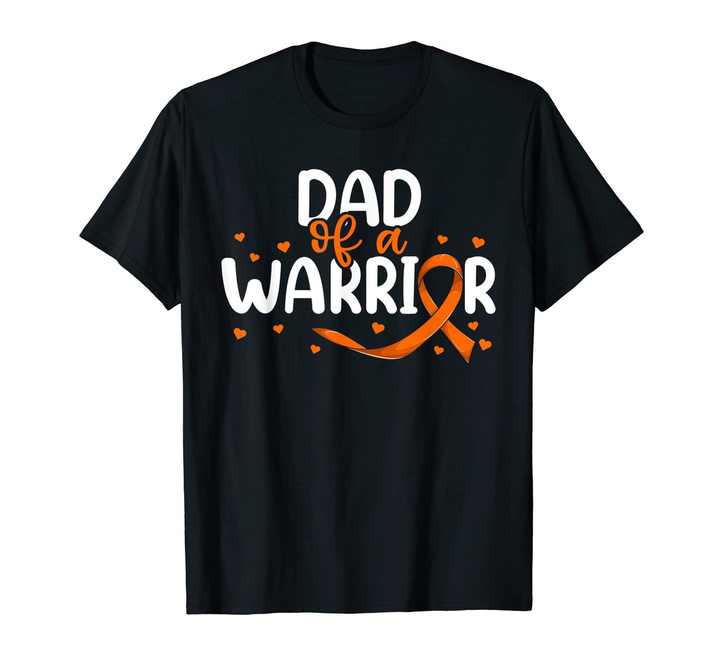 Orange Ribbon Leukemia Son Daughter Dad T-Shirt - Aesthetic Graphic Unisex - T-Shirt, Sweatshirt, Hoodie