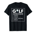 Golf Instructions Swing Swear Ball Repeat T-Shirt - Trendy Graphic Unisex - T-Shirt, Sweatshirt, Hoodie