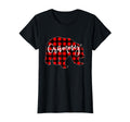 Red Plaid Grammy Bear Matching Family T-Shirt - Minimalist Print Men Women - T-Shirt, Sweatshirt, Hoodie
