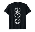 Peace Love And Happiness Peace Sign T-Shirt - Custom Art Print Men Women - T-Shirt, Sweatshirt, Hoodie