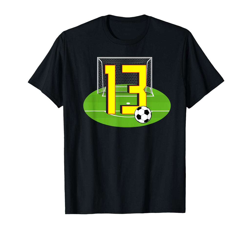 Number 13 13Th Birthday Soccer 13 T-Shirt - Aesthetic Graphic for Adults - T-Shirt, Sweatshirt, Hoodie