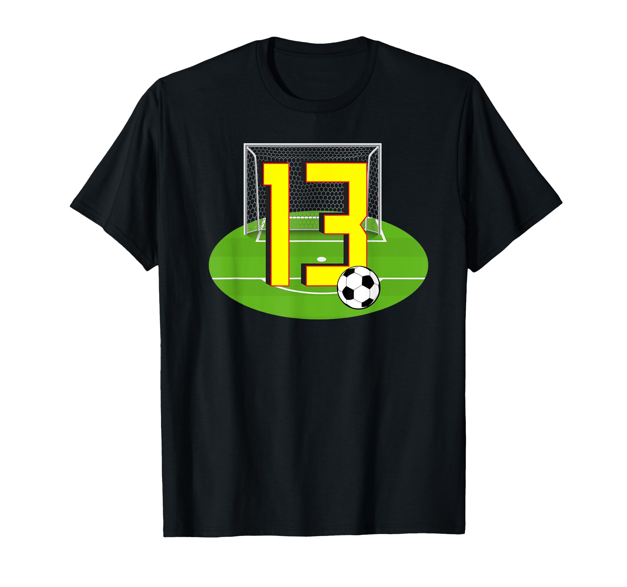 Number 13 13Th Birthday Soccer 13 T-Shirt - Aesthetic Graphic for Adults - T-Shirt, Sweatshirt, Hoodie