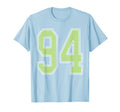 Sage Green And White Number 94 Jersey T-Shirt - Novelty Apparel Unisex - T-Shirt, Sweatshirt, Hoodie