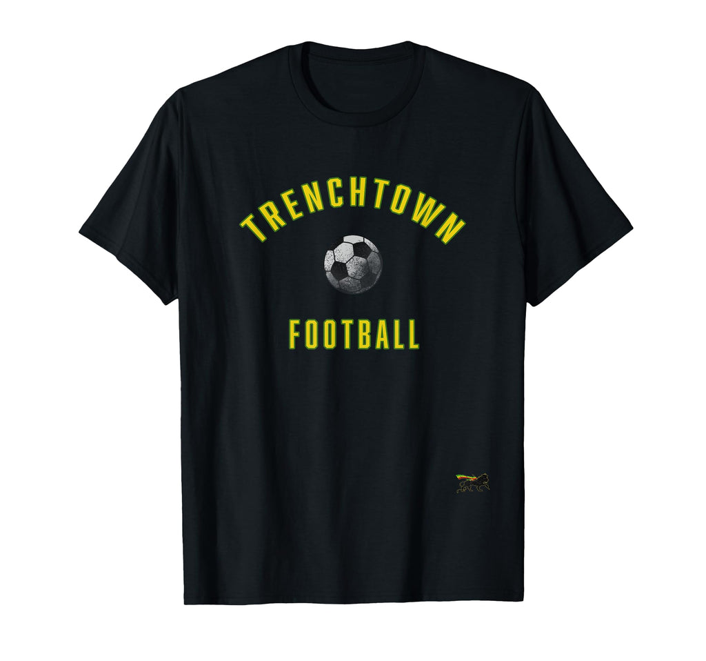 Trenchtown Football Soccer Jamaica T-Shirt - Novelty Apparel for Adults - T-Shirt, Sweatshirt, Hoodie