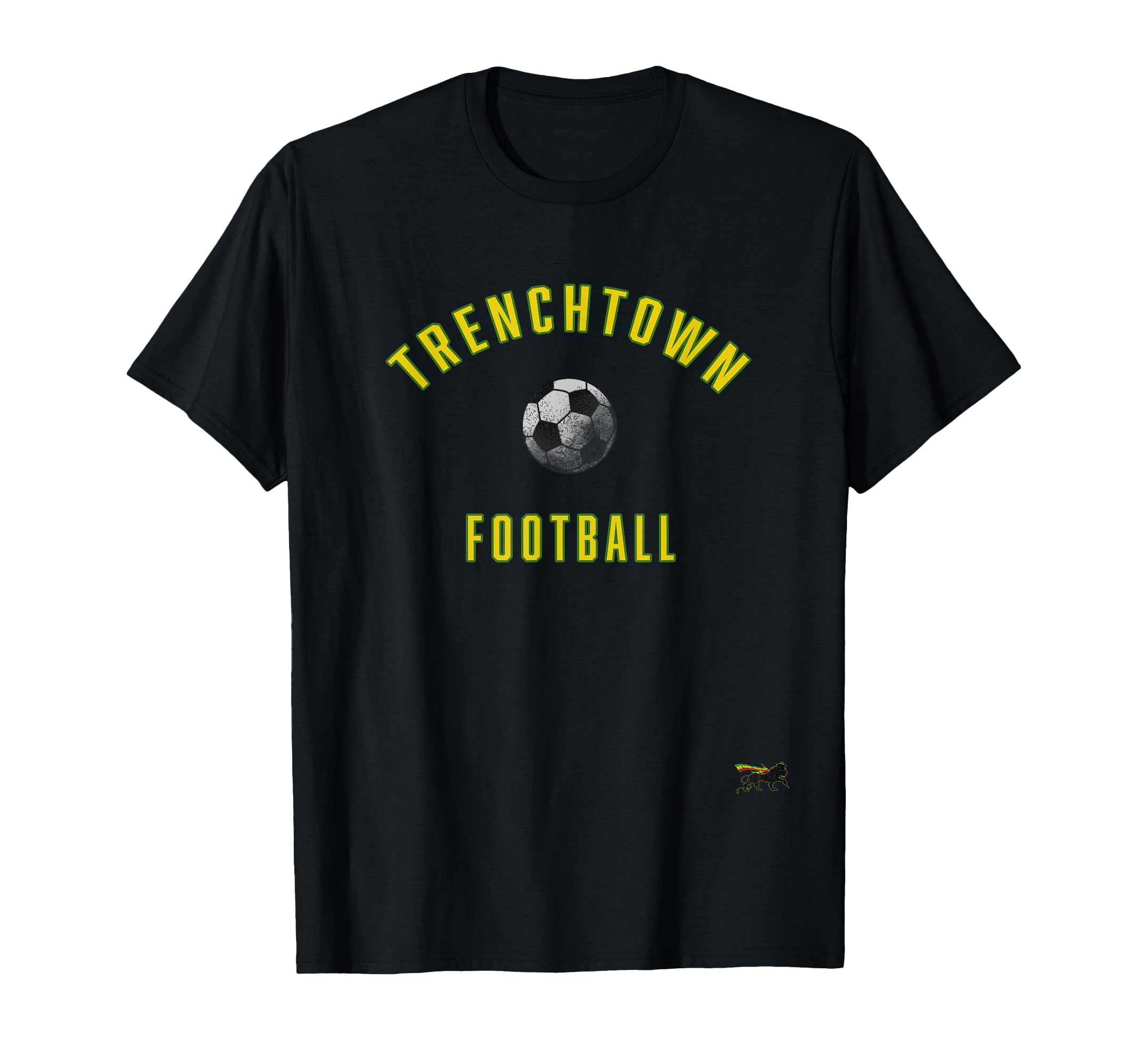 Trenchtown Football Soccer Jamaica T-Shirt - Novelty Apparel for Adults - T-Shirt, Sweatshirt, Hoodie