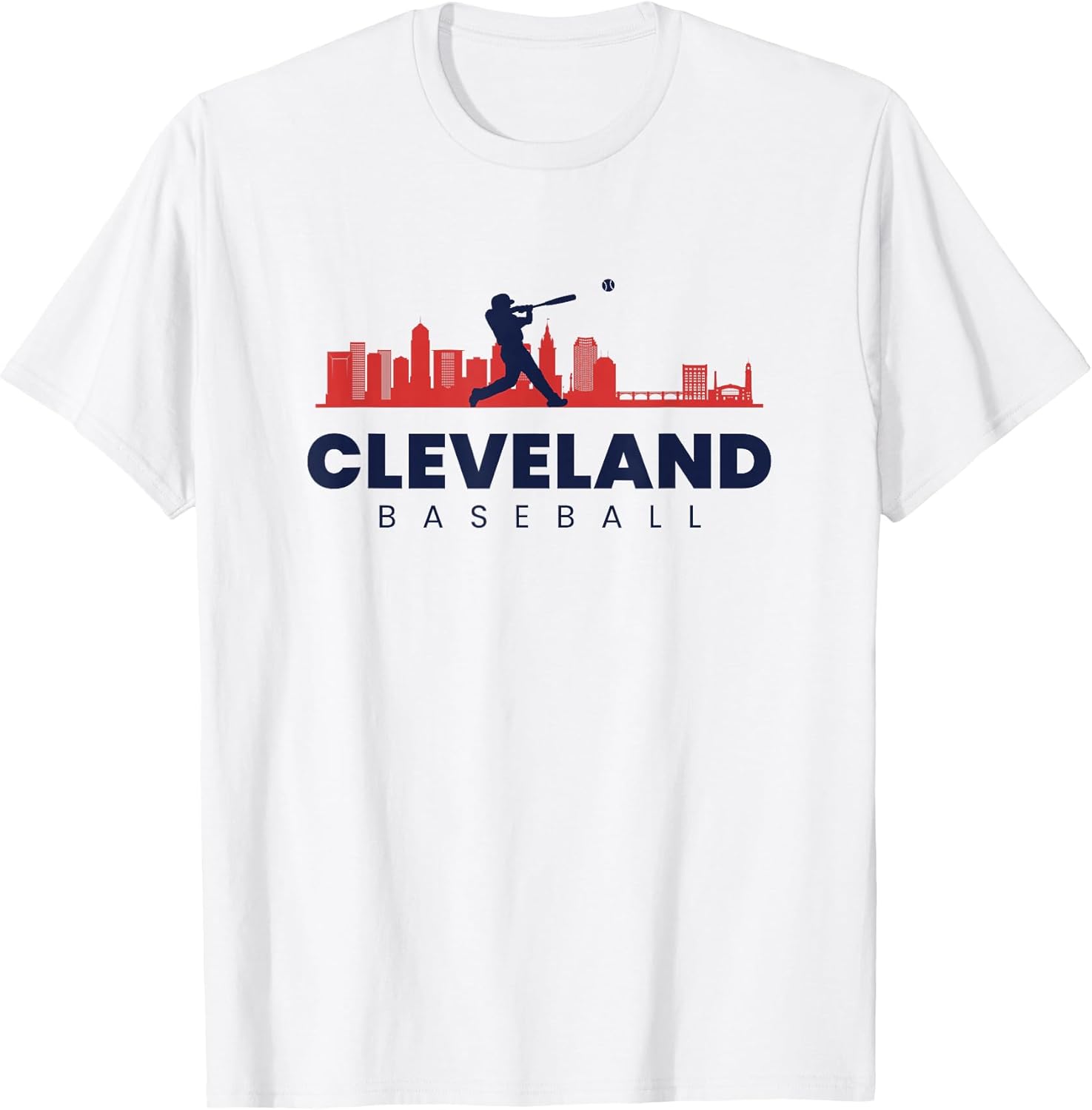 Cleveland Baseball Minimalist City Skyline Lover - Adult & Kids T-Shirts, Sweatshirts & Hoodies apparel design preview 1