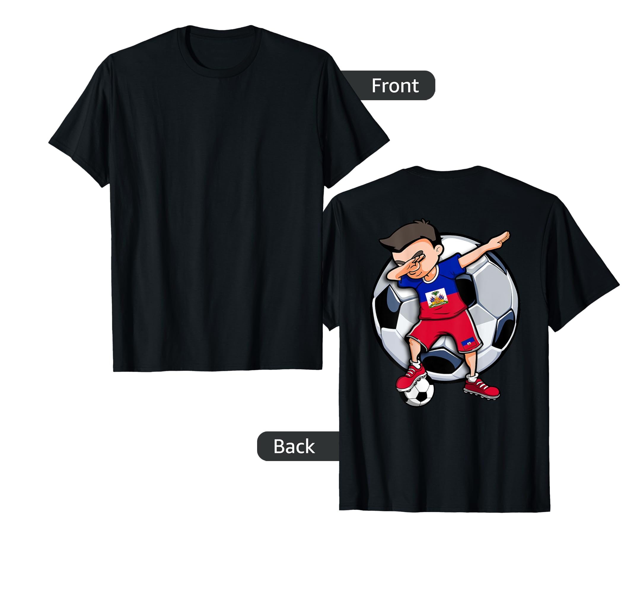 Dabbing Soccer Haiti Football Fans Jersey T-Shirt - Graphic Print Unisex - T-Shirt, Sweatshirt, Hoodie