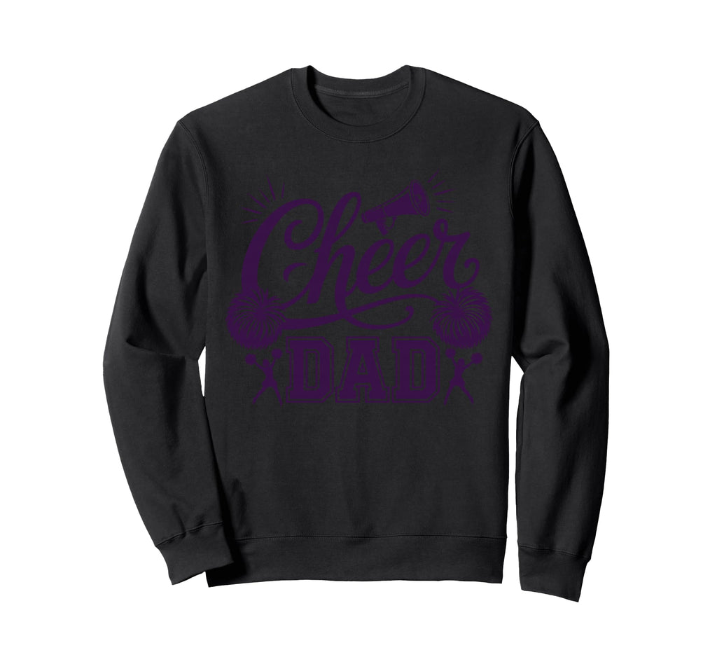 Purple Cheer Dad Cheerleader Sweatshirt - Novelty Apparel Unisex - T-Shirt, Sweatshirt, Hoodie