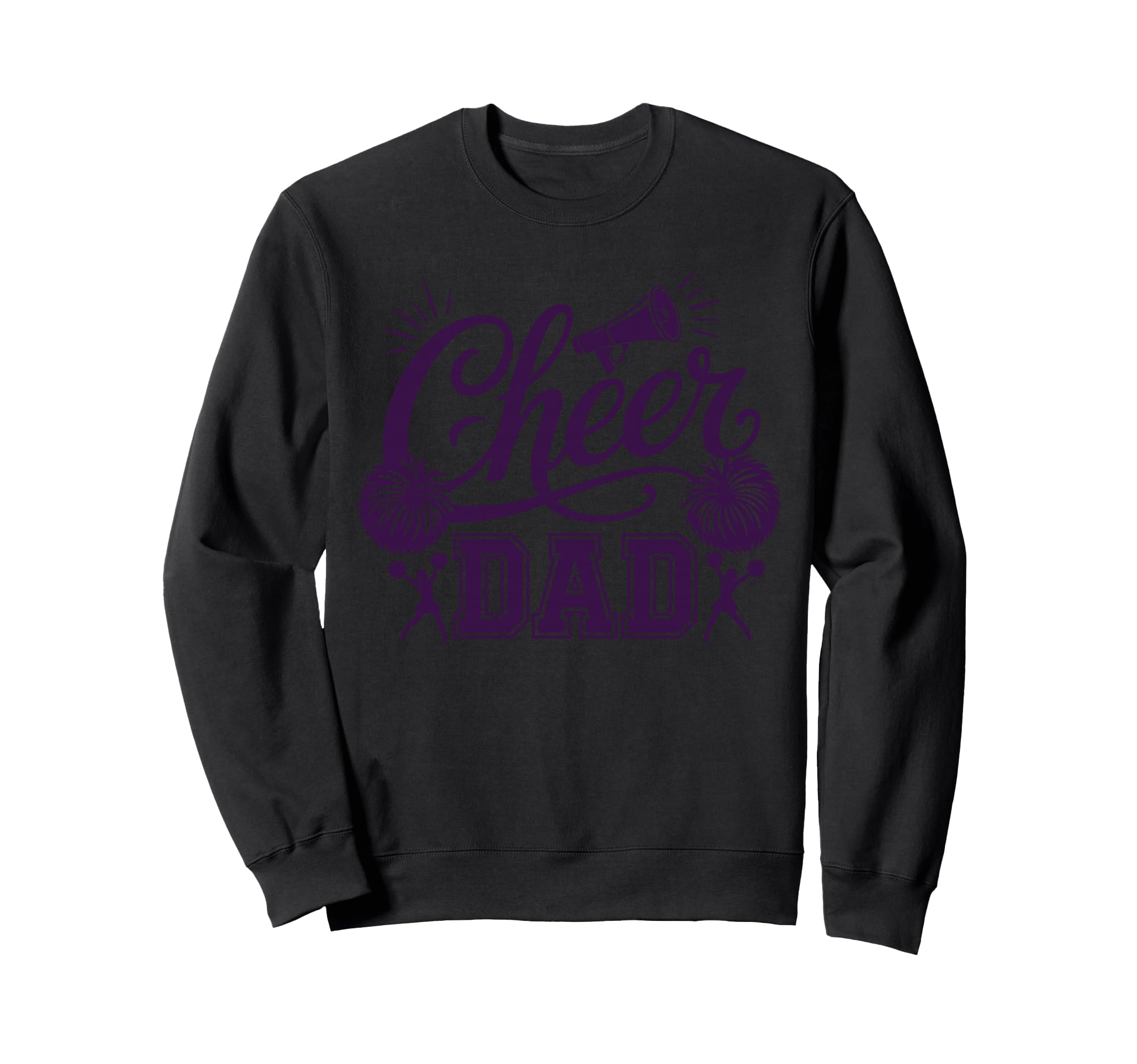 Purple Cheer Dad Cheerleader Sweatshirt - Novelty Apparel Unisex - T-Shirt, Sweatshirt, Hoodie