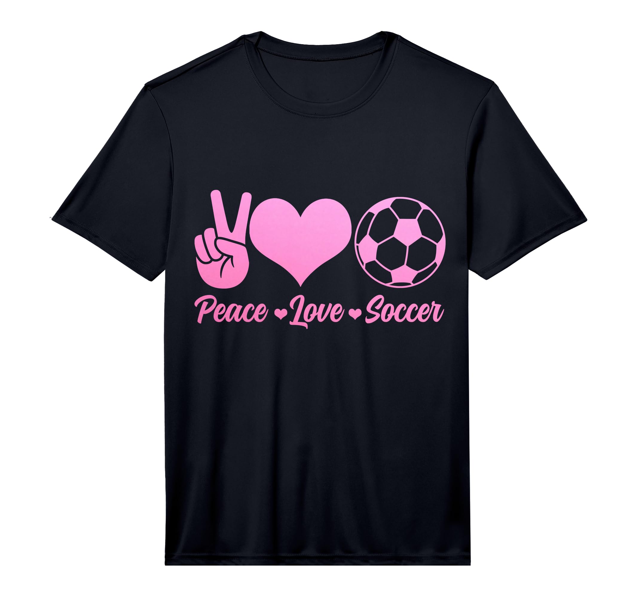 Soccer Player Peace Love Soccer T-Shirt - Casual Everyday Wear Men Women - T-Shirt, Sweatshirt, Hoodie