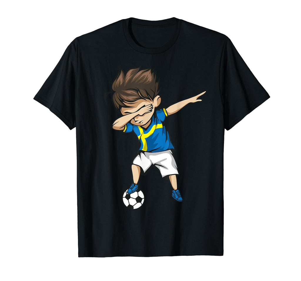 Dabbing Soccer Sweden Jersey Swedish T-Shirt - Aesthetic Graphic Unisex - T-Shirt, Sweatshirt, Hoodie