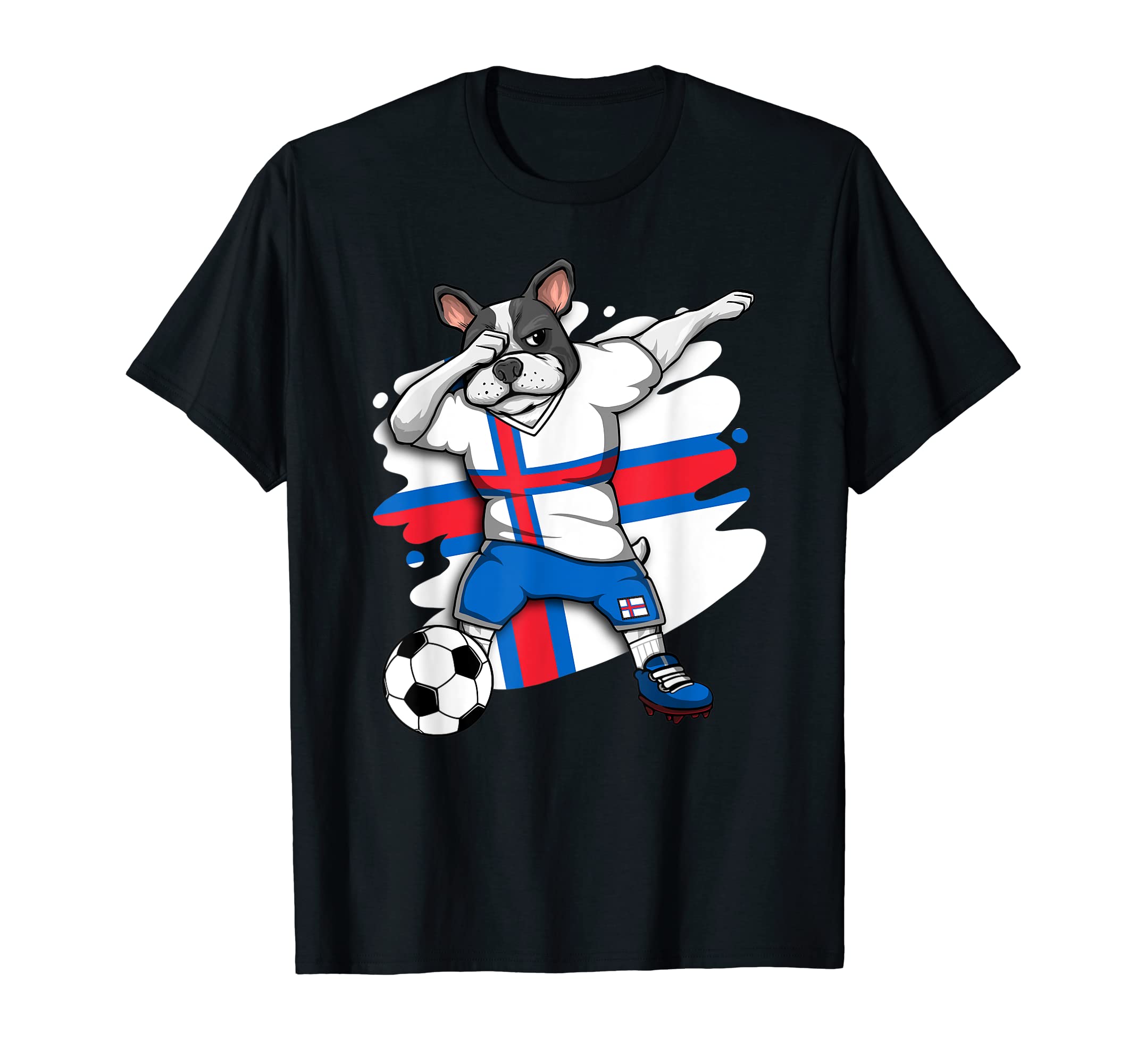 Dab French Bulldog Faroe Islands T-Shirt - Casual Everyday Wear Men Women - T-Shirt, Sweatshirt, Hoodie