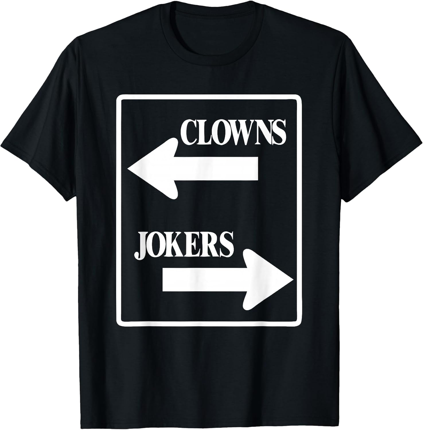 Cute Clowns Left Jokers Right Comedy Graphic - Adult & Kids T-Shirts, Sweatshirts & Hoodies apparel design preview 1