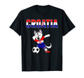 Dabbing Husky Dog Croatia Soccer Fans T-Shirt - Trendy Graphic for Adults - T-Shirt, Sweatshirt, Hoodie