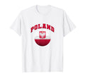 Flag And Colors Poland Football And T-Shirt - Minimalist Print Men Women - T-Shirt, Sweatshirt, Hoodie