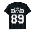 Custom Proud Football Dad Number 89 T-Shirt - Custom Art Print for Adults - T-Shirt, Sweatshirt, Hoodie
