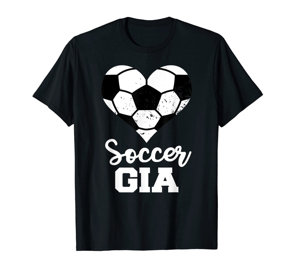 Soccer Gia Funny Soccer Heart Grandma Gia T-Shirt - Novelty Apparel Unisex - T-Shirt, Sweatshirt, Hoodie