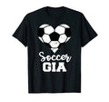 Soccer Gia Funny Soccer Heart Grandma Gia T-Shirt - Novelty Apparel Unisex - T-Shirt, Sweatshirt, Hoodie