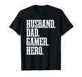 Mens Funny Husband Dad Father Gamer T-Shirt - Minimalist Print for Adults - T-Shirt, Sweatshirt, Hoodie