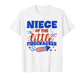 Niece Little Firecracker Fourth July T-Shirt - Novelty Apparel Unisex - T-Shirt, Sweatshirt, Hoodie