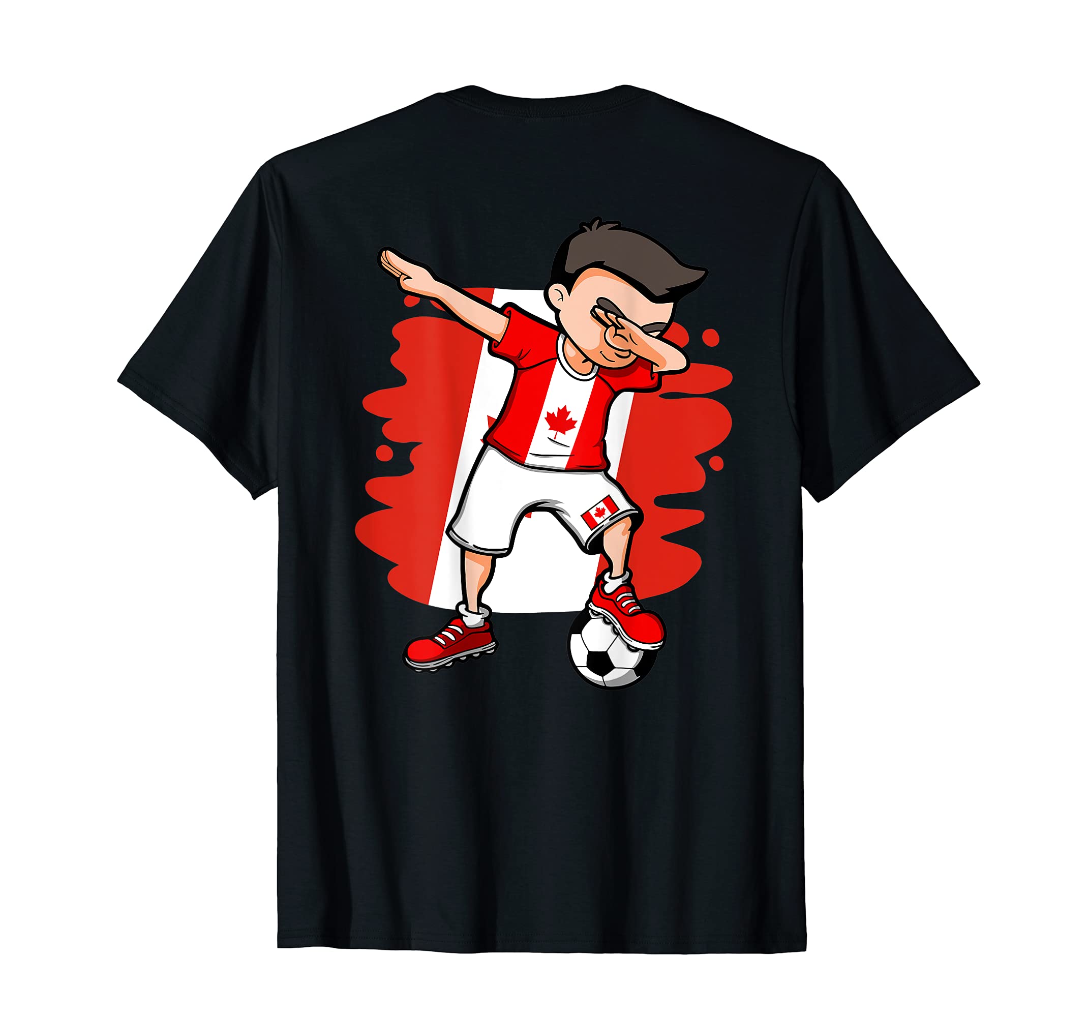 Dabbing Soccer Canada Jersey T-Shirt - Aesthetic Graphic Men Women - T-Shirt, Sweatshirt, Hoodie