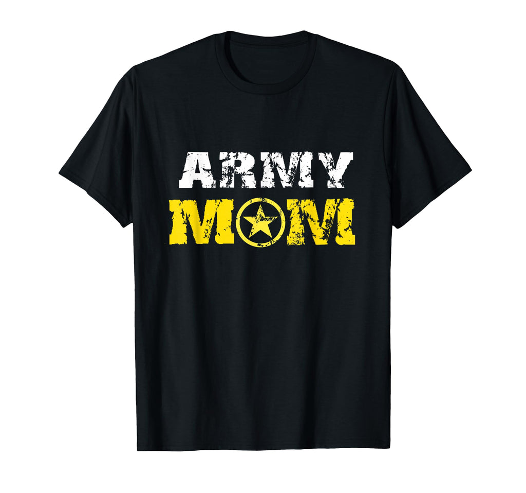 Army Mom Distressed Font Army Logo Mom Us T-Shirt - Unique Graphic Unisex - T-Shirt, Sweatshirt, Hoodie