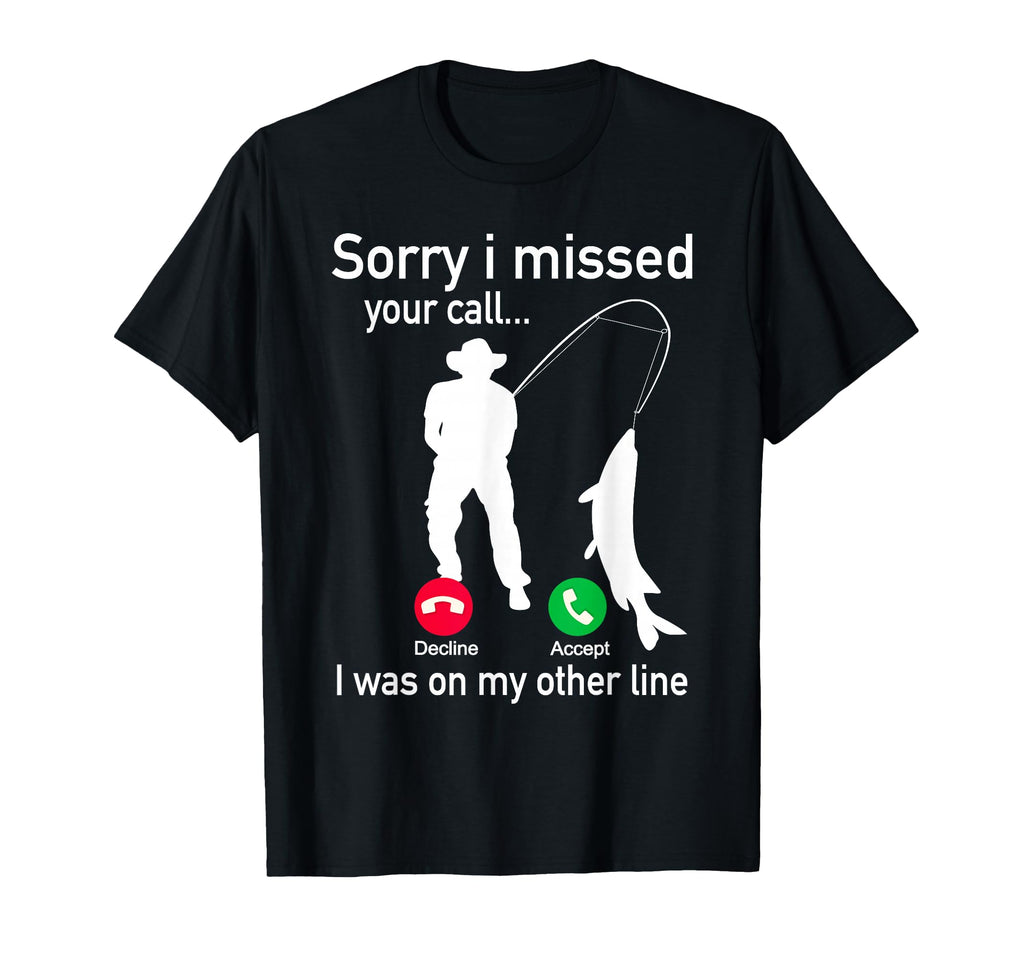 Fishing Phone Call Fishing Line T-Shirt - Casual Everyday Wear Unisex - T-Shirt, Sweatshirt, Hoodie