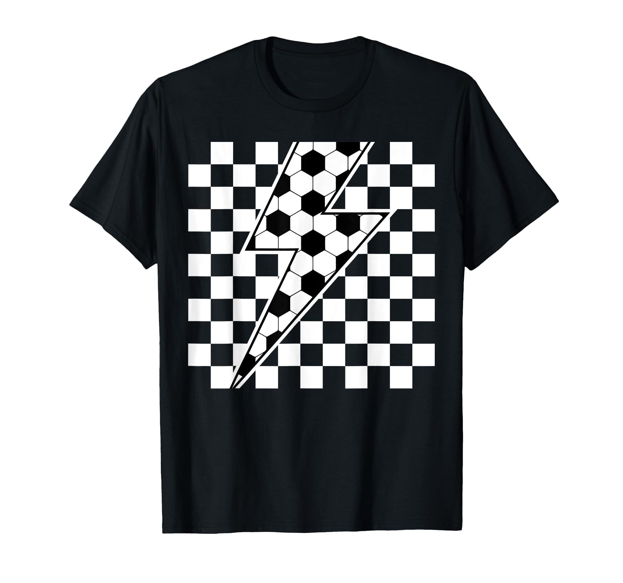 Lightning Bolt Checkered Aesthetic T-Shirt - Streetwear Style Unisex - T-Shirt, Sweatshirt, Hoodie