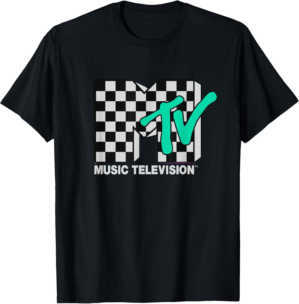 Checkered Blue Music Television - Adult & Kids T-Shirts, Sweatshirts & Hoodies apparel design preview 1