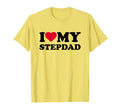 I Love My Step Dad Heart Grandpa Family T-Shirt - Graphic Print for Adults - T-Shirt, Sweatshirt, Hoodie