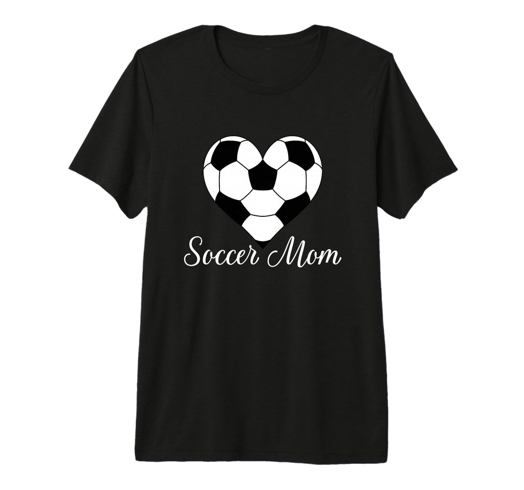 Soccer Mom Heart Soccer Ball Funny Soccer T-Shirt - Graphic Print Unisex - T-Shirt, Sweatshirt, Hoodie