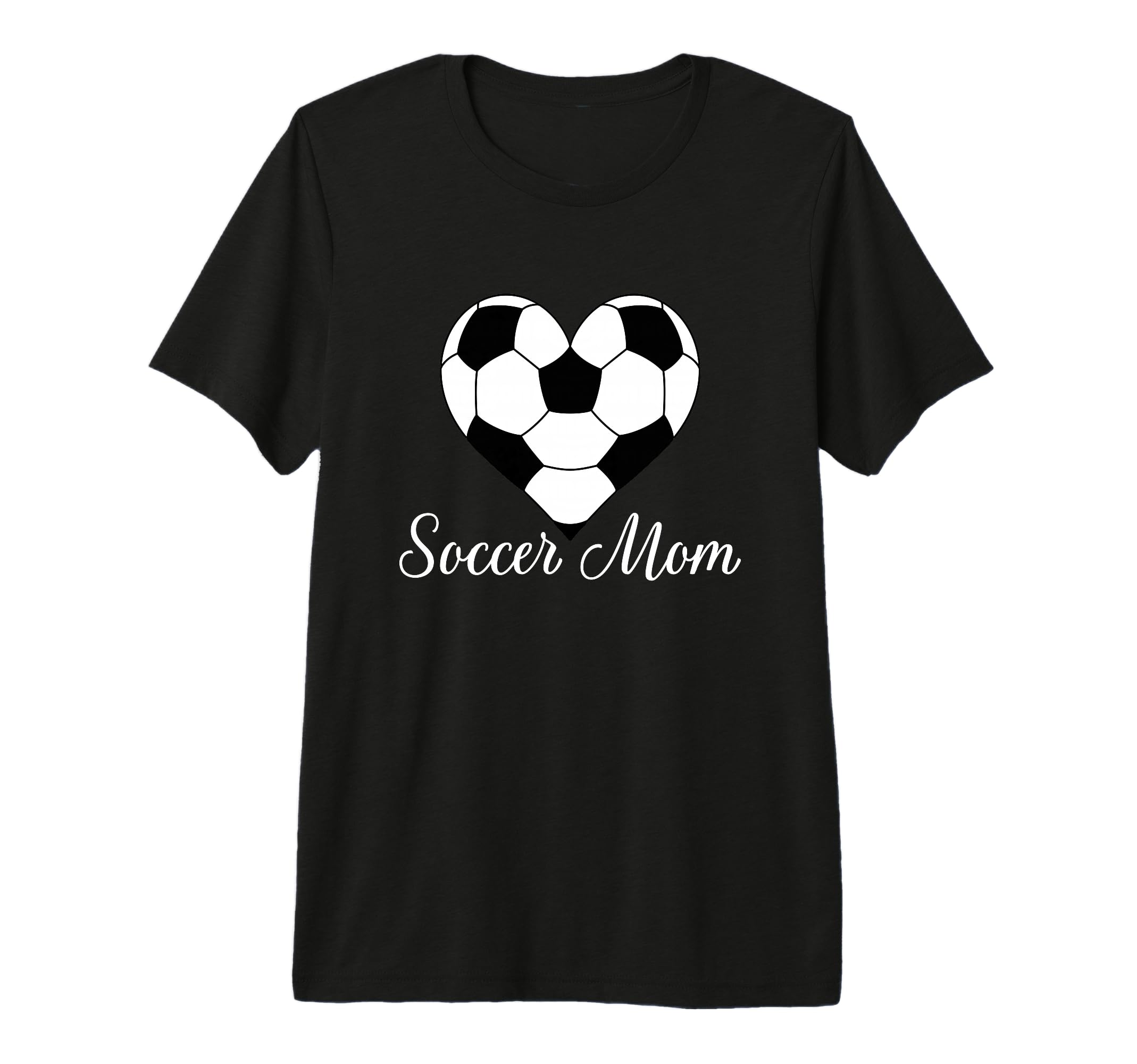 Soccer Mom Heart Soccer Ball Funny Soccer T-Shirt - Graphic Print Unisex - T-Shirt, Sweatshirt, Hoodie