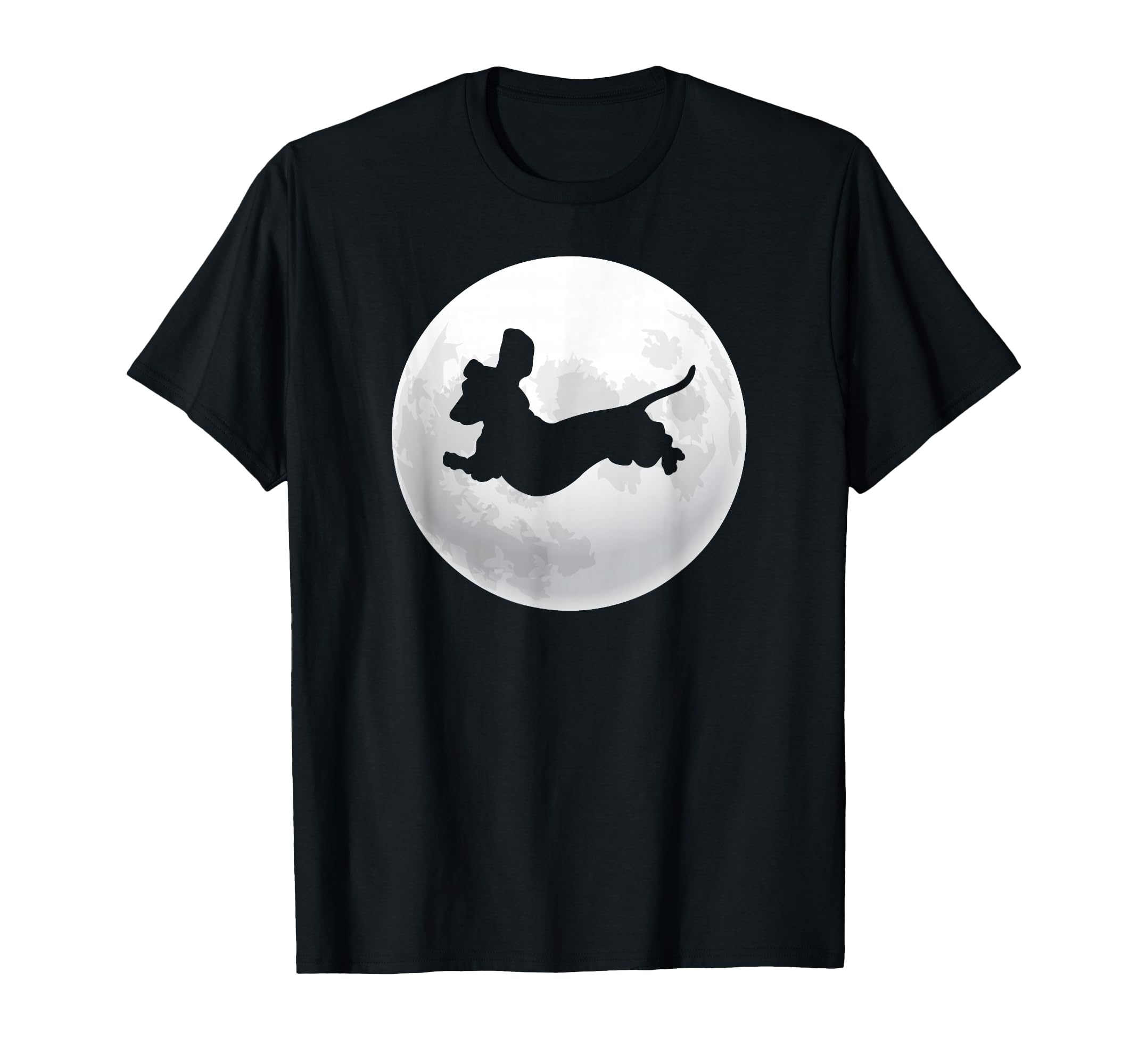 Dachshund Dachshund Silhouette Dog Moon T-Shirt - Novelty Apparel Unisex - T-Shirt, Sweatshirt, Hoodie