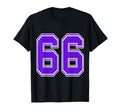 Purple Number 66 Football Baseball T-Shirt - Graphic Print for Adults - T-Shirt, Sweatshirt, Hoodie