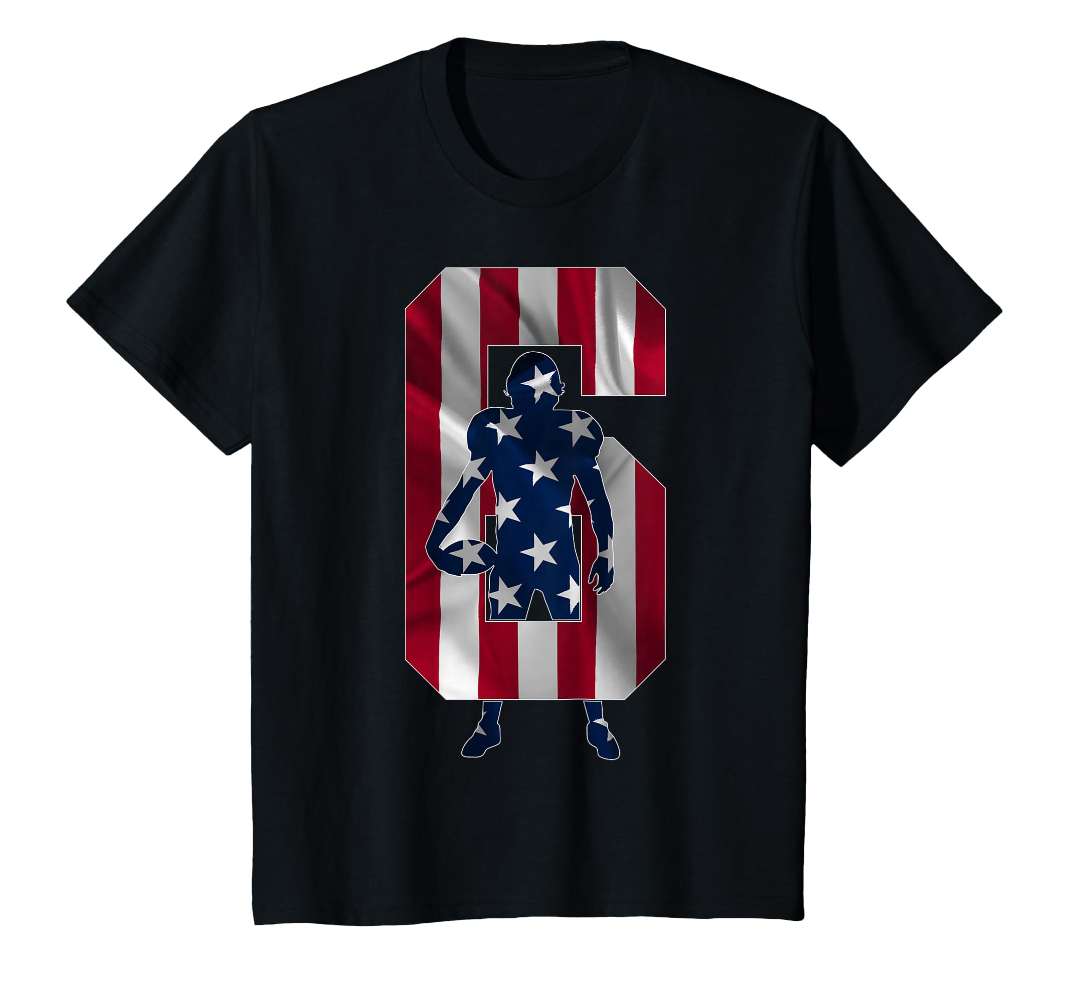 Number 6 Years Football 6Th Birthday T-Shirt - Aesthetic Graphic Men Women - T-Shirt, Sweatshirt, Hoodie