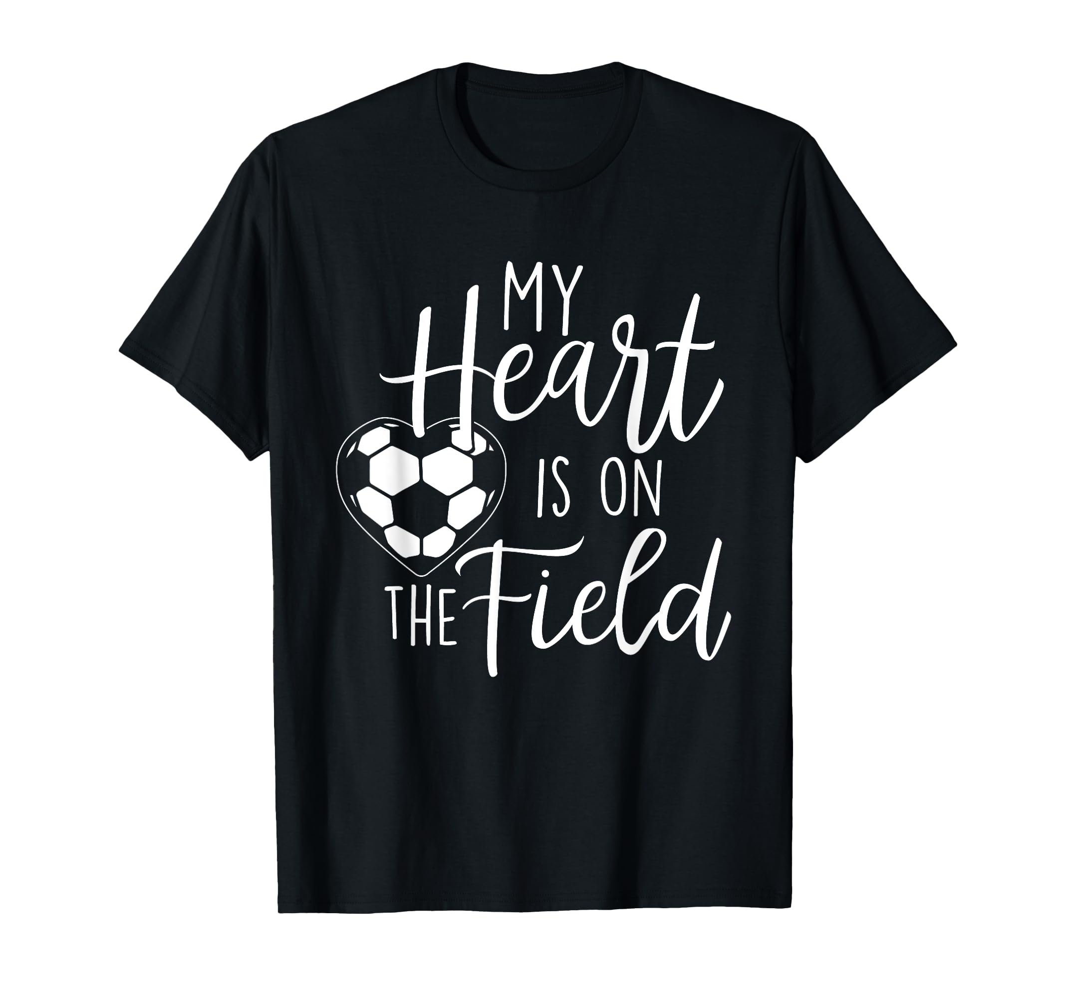 My Heart Is Field Soccer Lover Soccer T-Shirt - Custom Art Print Men Women - T-Shirt, Sweatshirt, Hoodie