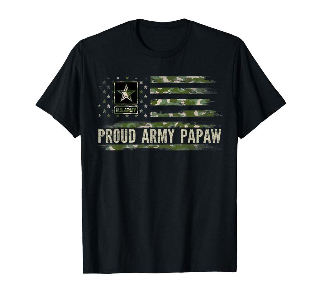Proud Army Papaw Camo American Flag T-Shirt - Graphic Print Men Women - T-Shirt, Sweatshirt, Hoodie