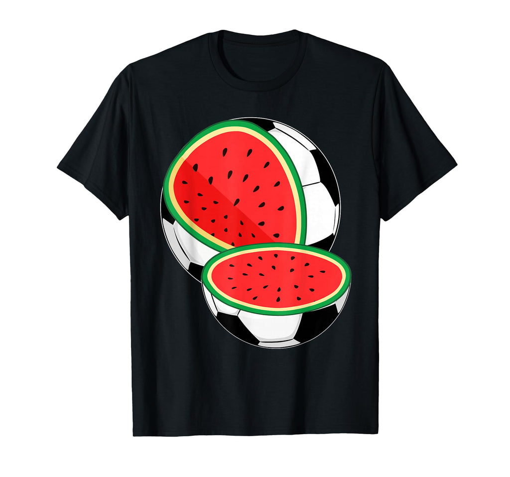 Funny Watermelon Soccer Ball Tropical T-Shirt - Minimalist Print Unisex - T-Shirt, Sweatshirt, Hoodie