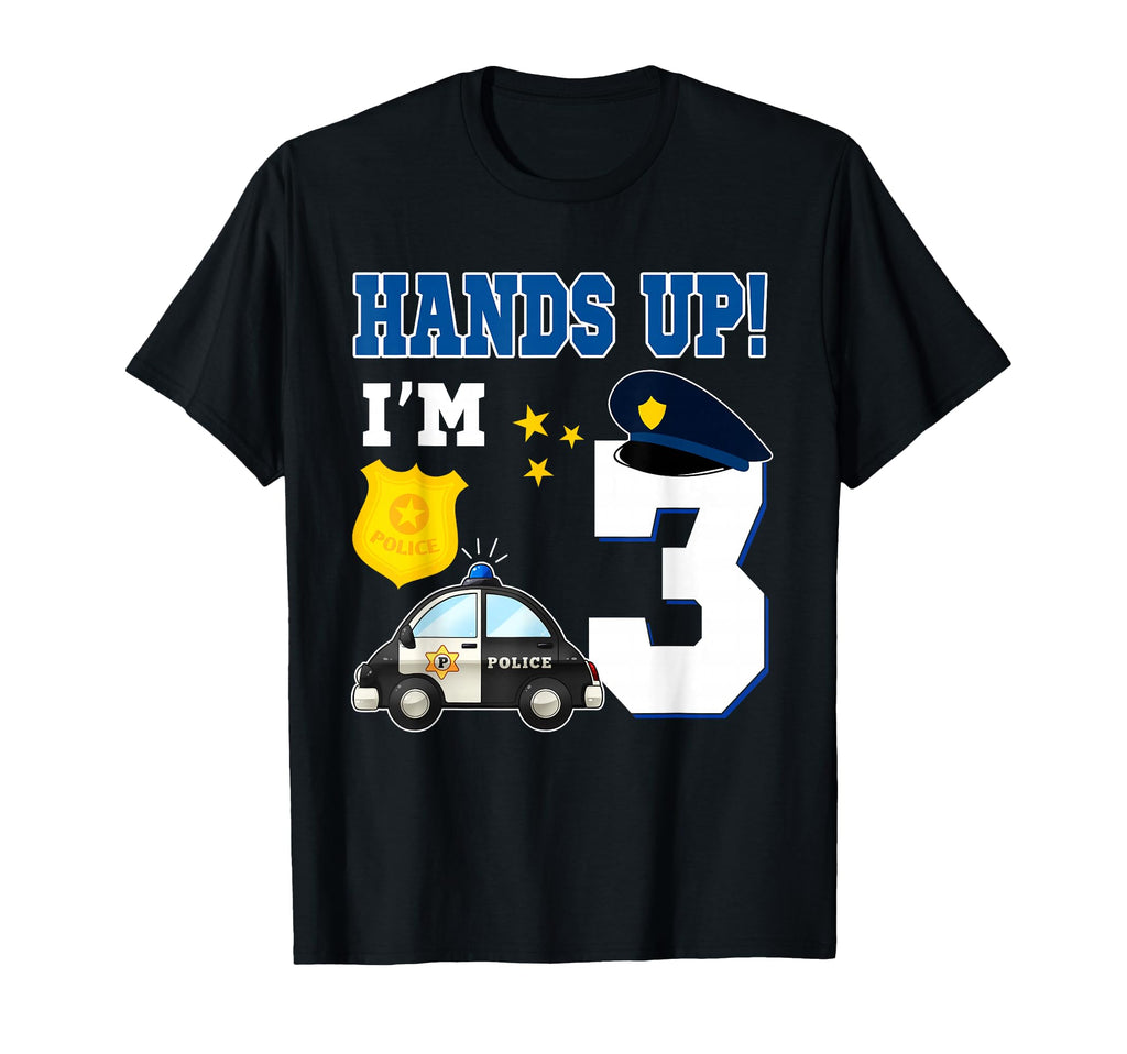 3Rd Birthday Policeman 3 Year Old T-Shirt - Casual Everyday Wear Men Women - T-Shirt, Sweatshirt, Hoodie