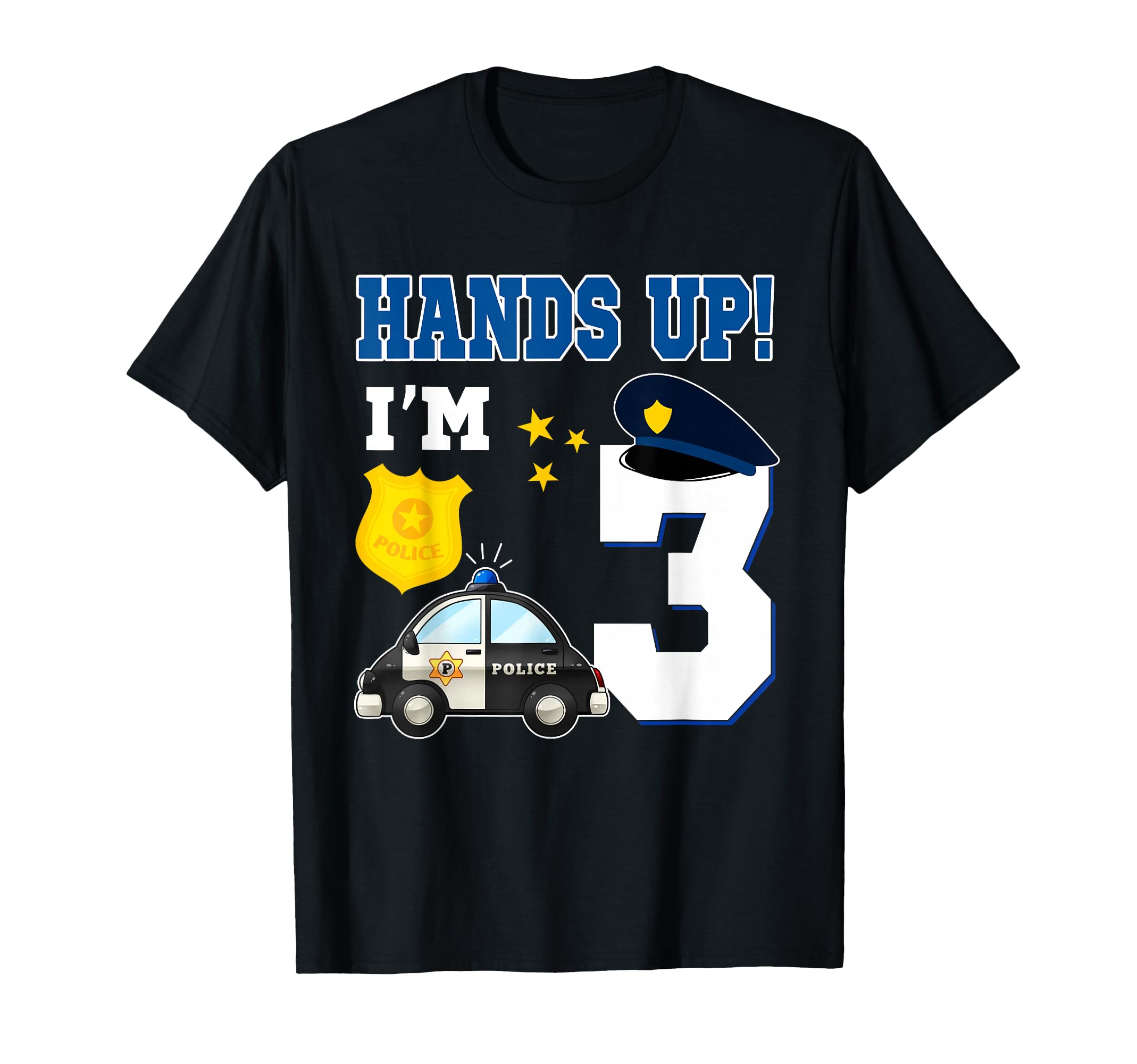 3Rd Birthday Policeman 3 Year Old T-Shirt - Casual Everyday Wear Men Women - T-Shirt, Sweatshirt, Hoodie