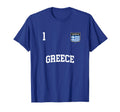 Greece No 1 Greek Flag Football Soccer T-Shirt - Fun Novelty Design Unisex - T-Shirt, Sweatshirt, Hoodie