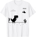 Dino T-Rex Dinosaur Pixel Game No Internet offline - Adult & Kids T-Shirts, Sweatshirts & Hoodies apparel design preview 1