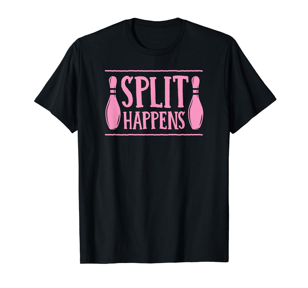 Split Happens Funny Bowling Dad Joke T-Shirt - Graphic Print for Adults - T-Shirt, Sweatshirt, Hoodie